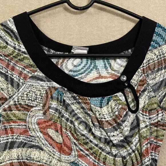 Daytrip Top Women's Medium Multicolor Pullover Short Sleeves - Picture 2 of 13